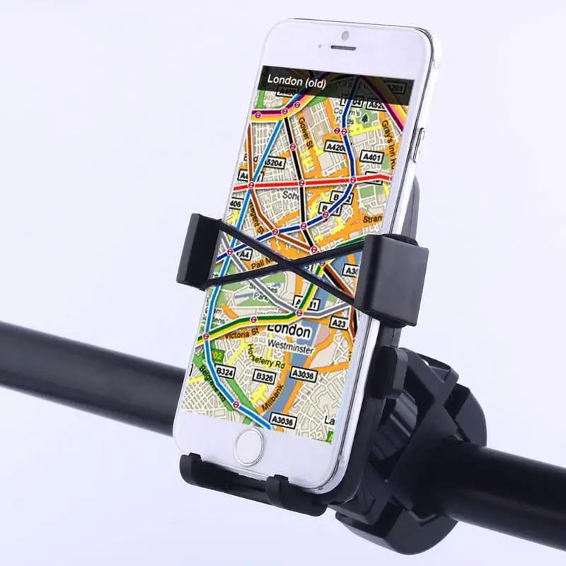 

360 Rotating Bicycle Bike Motorcycle Mobile Phone Holder GPS Handlebar Bracket Stand with band strap