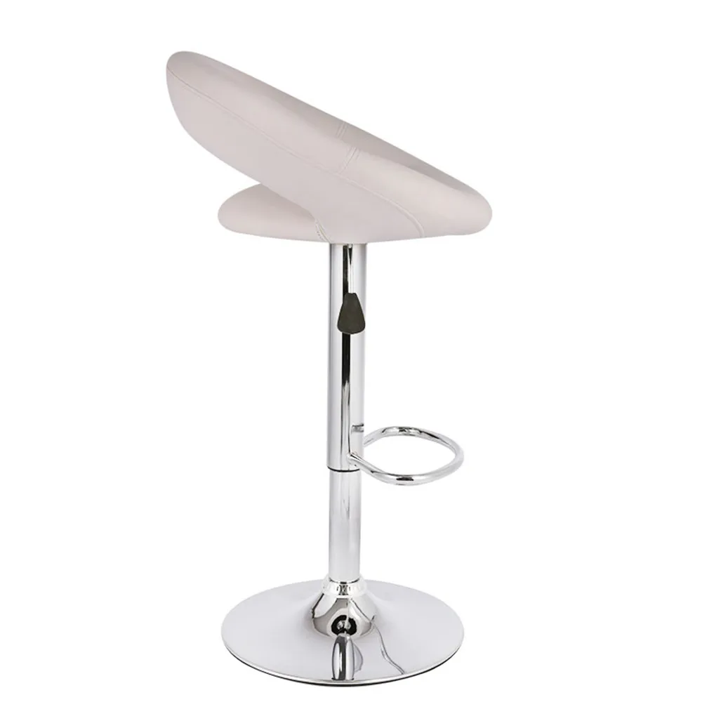 LANGRIA Set of 2 Gas Lift Height Adjustable Swivel Faux Leather Bar Stools Chairs with Crescent Shaped Backrest Bar Chairs05