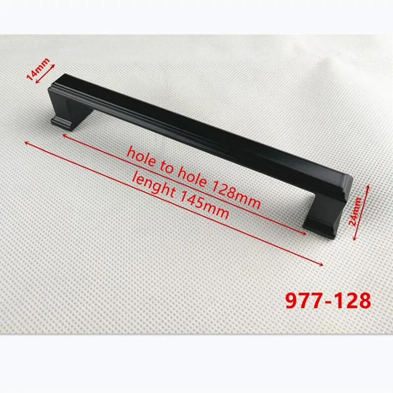 

Zinc Alloy Black Cabinet Handles American style Kitchen Cupboard Door Pulls Drawer Knobs Fashion Furniture Handle 977-128
