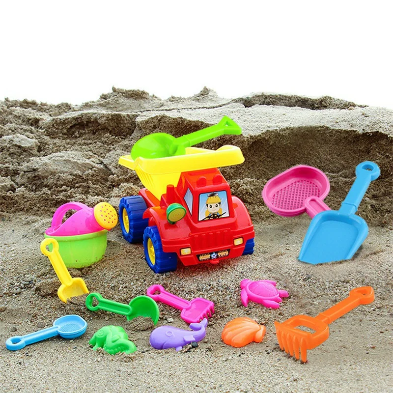 14 шт./компл. летние детские пляжные игрушки Набор Atv, чайник, лопата и другие набор игрушек