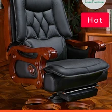 Луи Модные Офисные стулья бизнес домашний офис можно откидывать, массировать, компьютер, кожаный босс, поворотный, большой класс