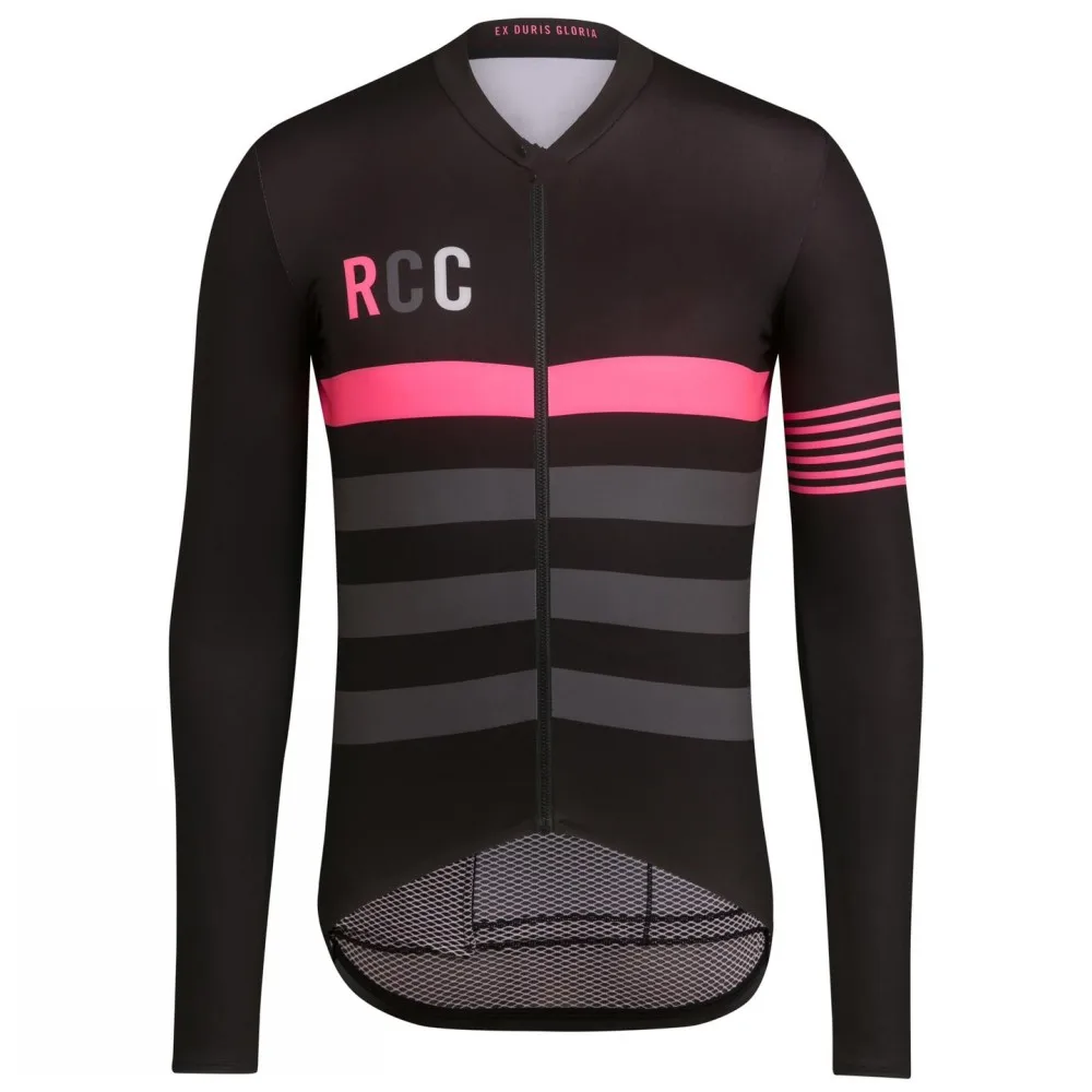 

100% Polyester Men RCC Cycling Jersey Ropa Ciclismo MTB Bike Wear Long Sleeve Sportswear Bicycle Cycling Clothing 2019