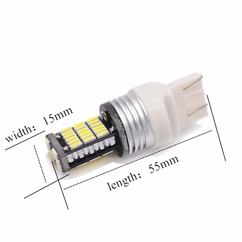 2 шт. автомобильный светодиод Шина CAN свет лампы T20 7443 7440 4014 45SMD светодиодный поворота светильник Фонарь указателя поворота