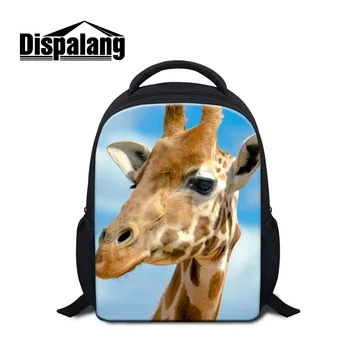 

Dispalang Animal Print Small School Bags For Boys Girls Giraffe Elk kindergarten Mini Backpack Kids Book Bags Mochila Escolar