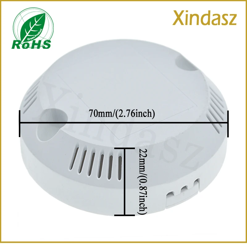 70*22 мм светодиодный пластиковый корпус привода для электроники круглый пластиковый корпус электроники