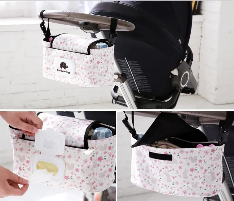 

Baby Stroller Organizer Carrying Bag Baby Pushchair Umbrella Car pram Accessories Toys Storage Crib Organizer Toy Diaper Pocket