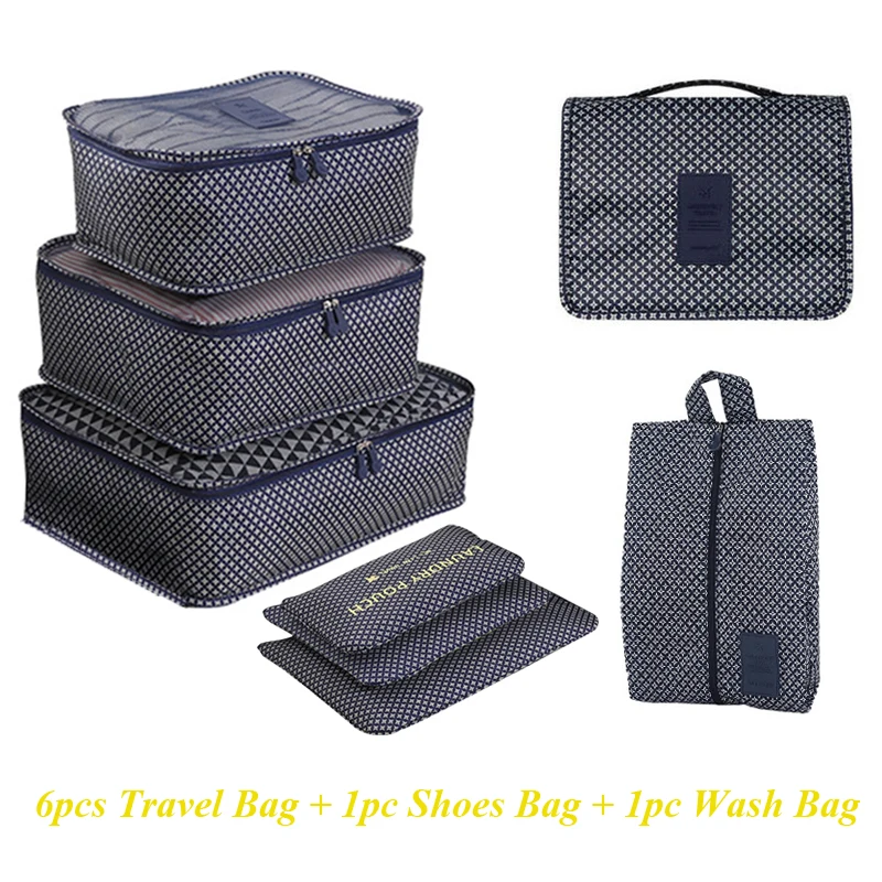 

Best Match 8pcs/Set Travel Bag Portable Luggage Organizer Unisex Clothing Sorting Organize Bag Packing Cube Storage Bags