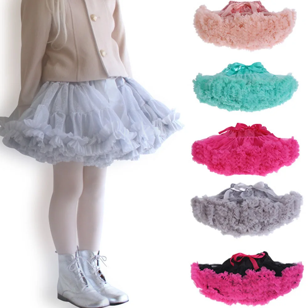 New Girl S Tutu Skirt 1pc Baby Dance Cake Princess 6 Layers Skirts Cotton 15 Colors