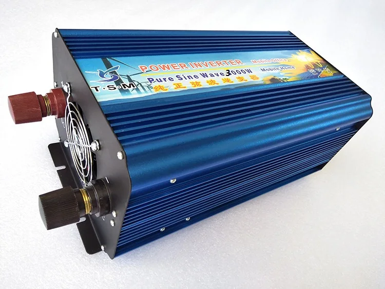 Двойное цифровое табло Чистая синусоида Инвертор 3 кВт 3000 Вт DC12V/24 В к AC110V/220 50 Гц/60