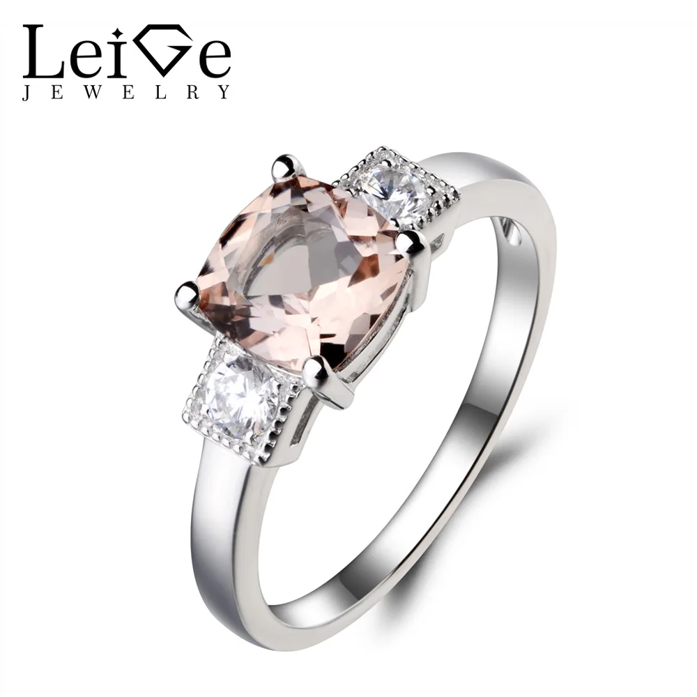 Украшения leige натуральным с розовым морганитом кольцо Обручение Подушечка для обручальных колец драгоценный камень с огранкой 925 пробы сер... Украшения leige натуральным с розовым морганитом кольцо Обручение Подушечка для обручальных колец драгоценный камень с огранкой 925 пробы сер...