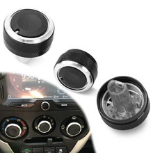 3 шт. в комплекте, алюминиевый сплав, автомобильный Стайлинг, ручка кондиционера, Ручка переменного тока, регулятор тепла, кнопка переключения, ручка для Lada Granta