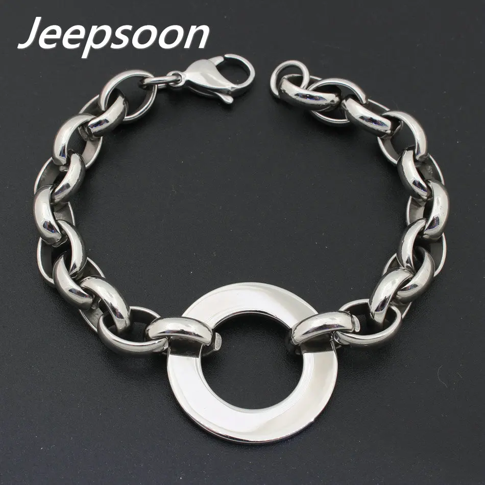 Fashion Stainless Steel Jewelry For Woman Round Bracelet Chain High Quality Multi-Color For Choose Jeepsoon BGEGAAAJ
