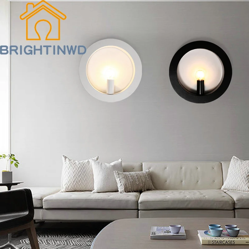 

BRIGHTINWD Modern Bedroom Headlamp Iron LED Corridor Gateway Wall E14 Without Switch Wall Lamp 5 Watt White LED Light Bulb 220V