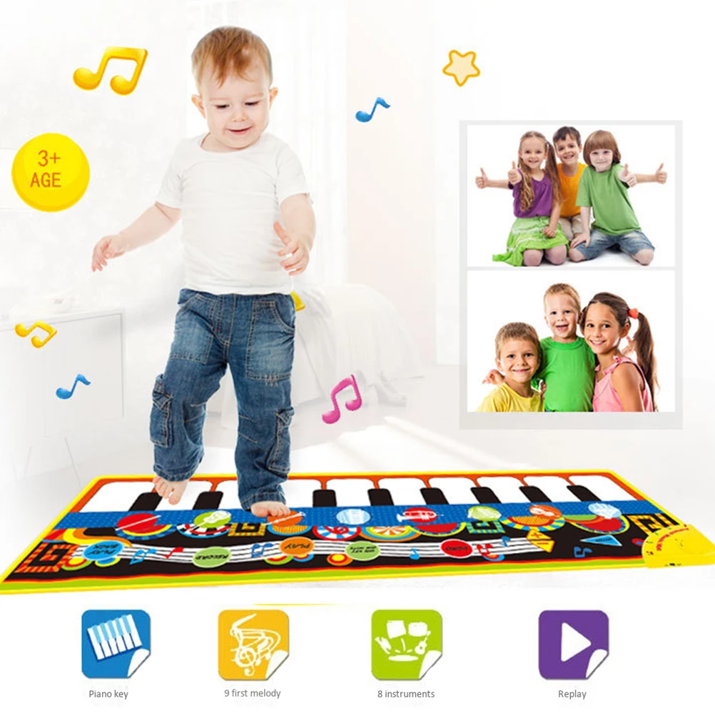 Детский игровой коврик детский коврик Развивающий Пазл ковер с фортепианной клавиатурой Playmat детский спортивный ползающий коврик для