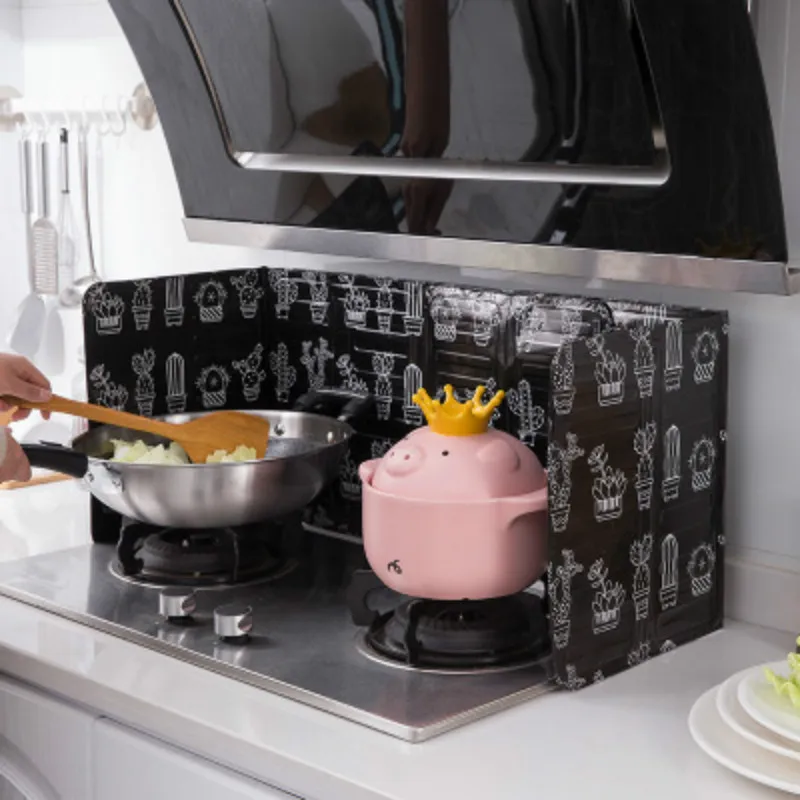 

Kitchen Gadgets Oil Baffle Oil Splatter Screens Aluminium Foil Plate Gas Stove Splash Proof Baffle Home Kitchen Cooking Tools
