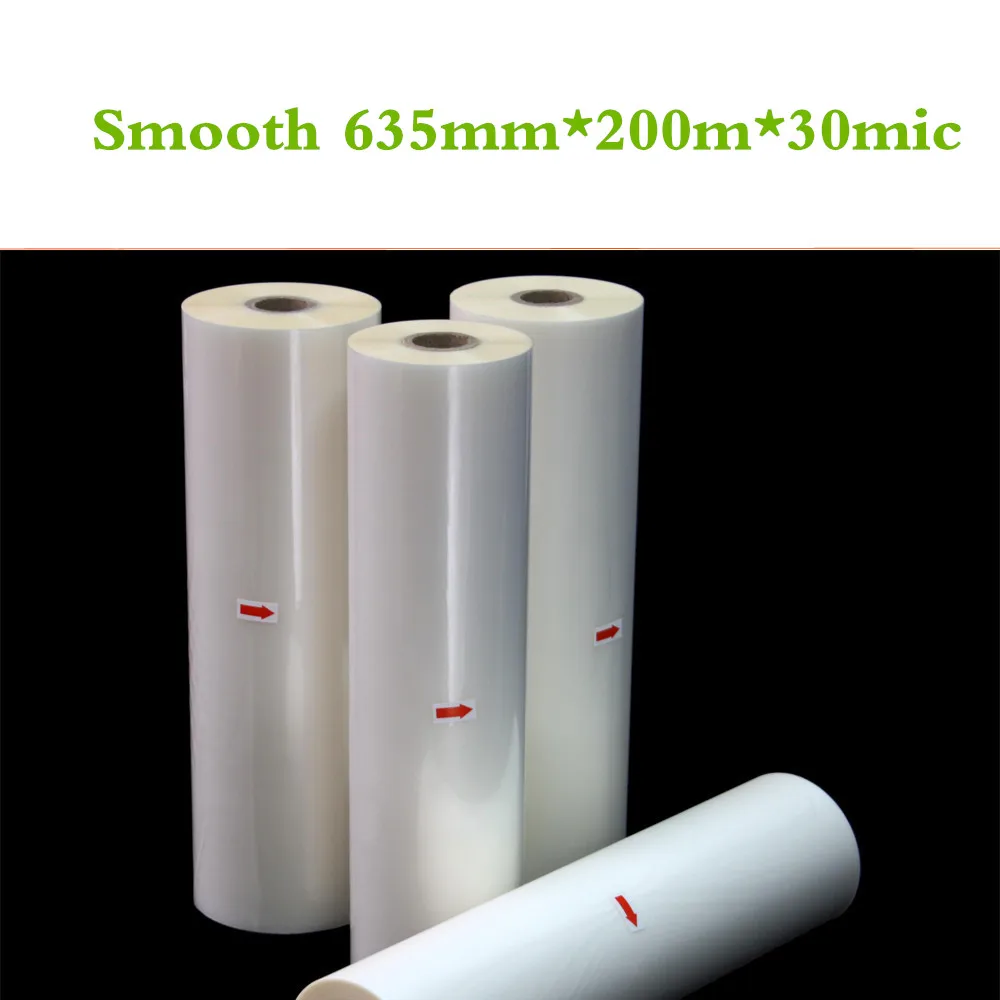 Smooth 635mm*200m*30mic Hot Laminating Film 1" Core Laminating Laminate