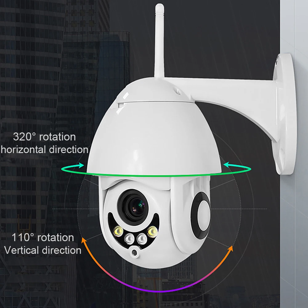 Беспроводная IP камера JORANK 1080P с поддержкой Wi Fi двусторонняя аудиосвязь 5 кратный