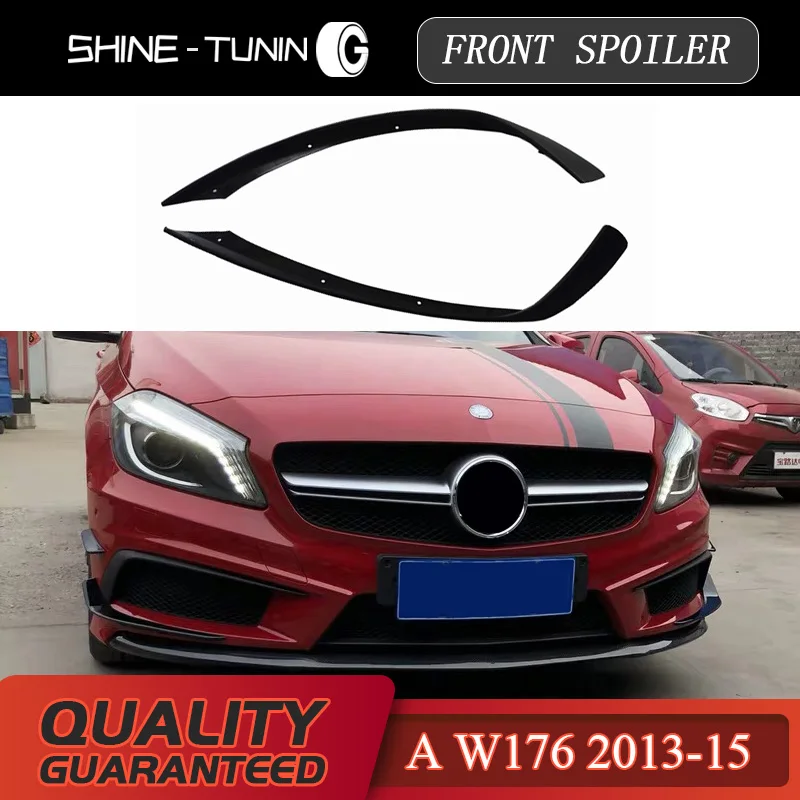 

Front Bumper Splitter Lip front spoiler suitable for Mercedes A Class W176 A180 A200 A250 A45 AMG Anterior lip 2013-15