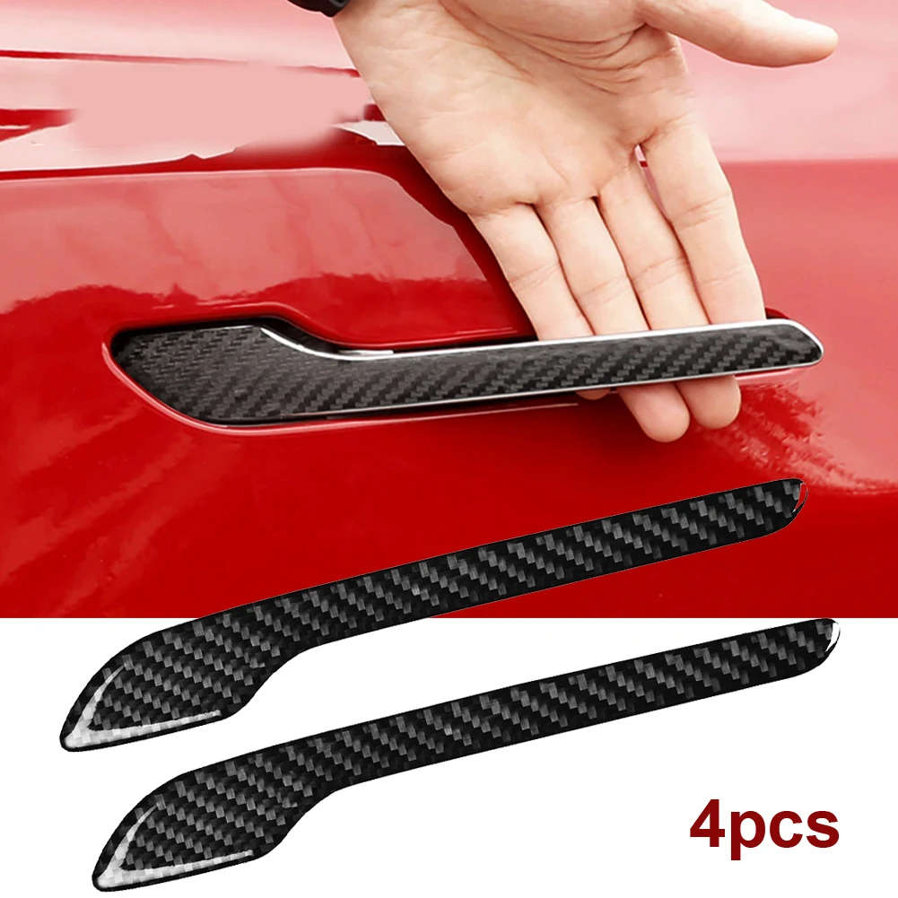 

4PCS Matte Black Protector Stickers Waterproof Anti-scratch Decals DIY Door Handle Wrap Cover Protector For Tesla Model 3