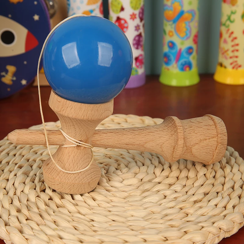 Деревянная игрушка Kendama для детей и взрослых, 18 см, искусственная краска, трещины, профессиональный Kendama, умелый мяч для жонглирования, традиционная игра, игрушка для спорта на открытом воздухе