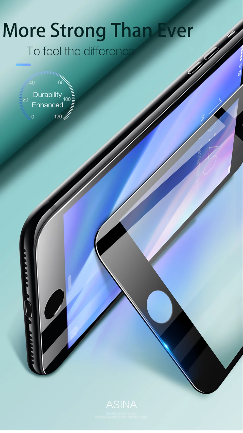 ASINA полное покрытие 6D протектор экрана для iPhone 7 8 Plus X Закаленное стекло 10H твердость изогнутый экран протектор устойчивый к царапинам
