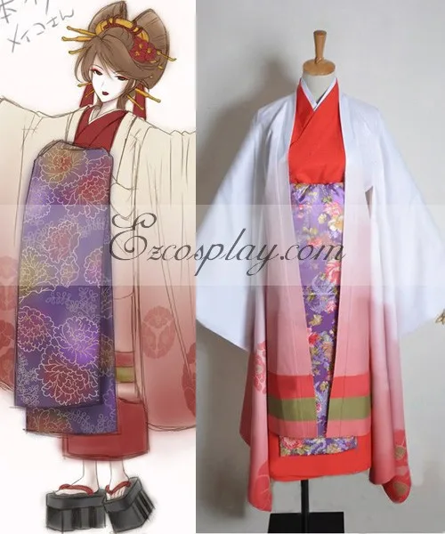 

Vocaloid Thousand Cherry Tree Meiko Geisha Cosplay Costume E001