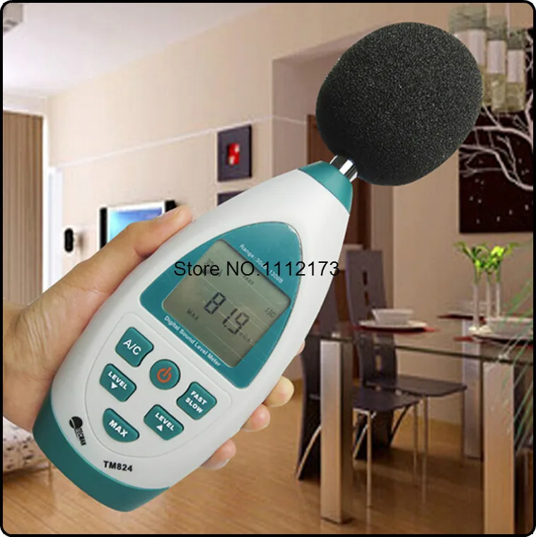 

TM824 Mini hand-held Digital LCD display sound level Noise meter 30-130dB high-precision decibel db Monitor Pressure Tester
