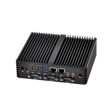 QOTOM-Q410P Последний новый Мини настольный компьютер 3215U двухъядерный Dual LAN, 4 RS232, 2 Дисплей X86