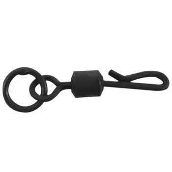 

100pcs Matte Black Rig Link Quick Change Flexi Ring Swivels Carp Fishing Terminal Tackle Carp Fishing Accessories 2.4cm/0.67in#8