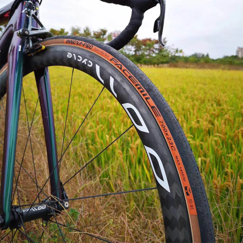 

PRO 700 x 23C 25C Road Bicycle Folding Tire Ultralight 120TPI Anti Puncture Facemile Zoom Tech Bike Folding Tire