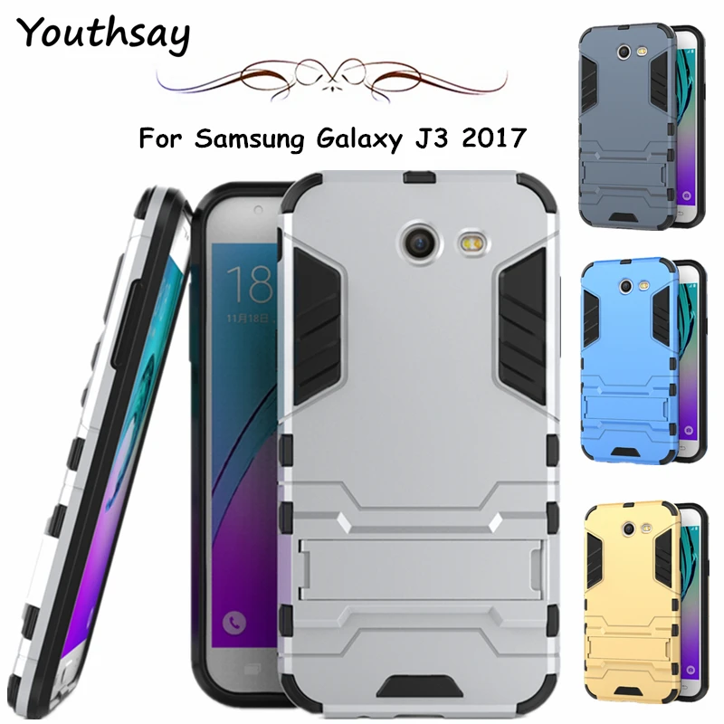 Чехол для Samsung Galaxy J3 2017 роскошный бронированный чехол телефона J327 |