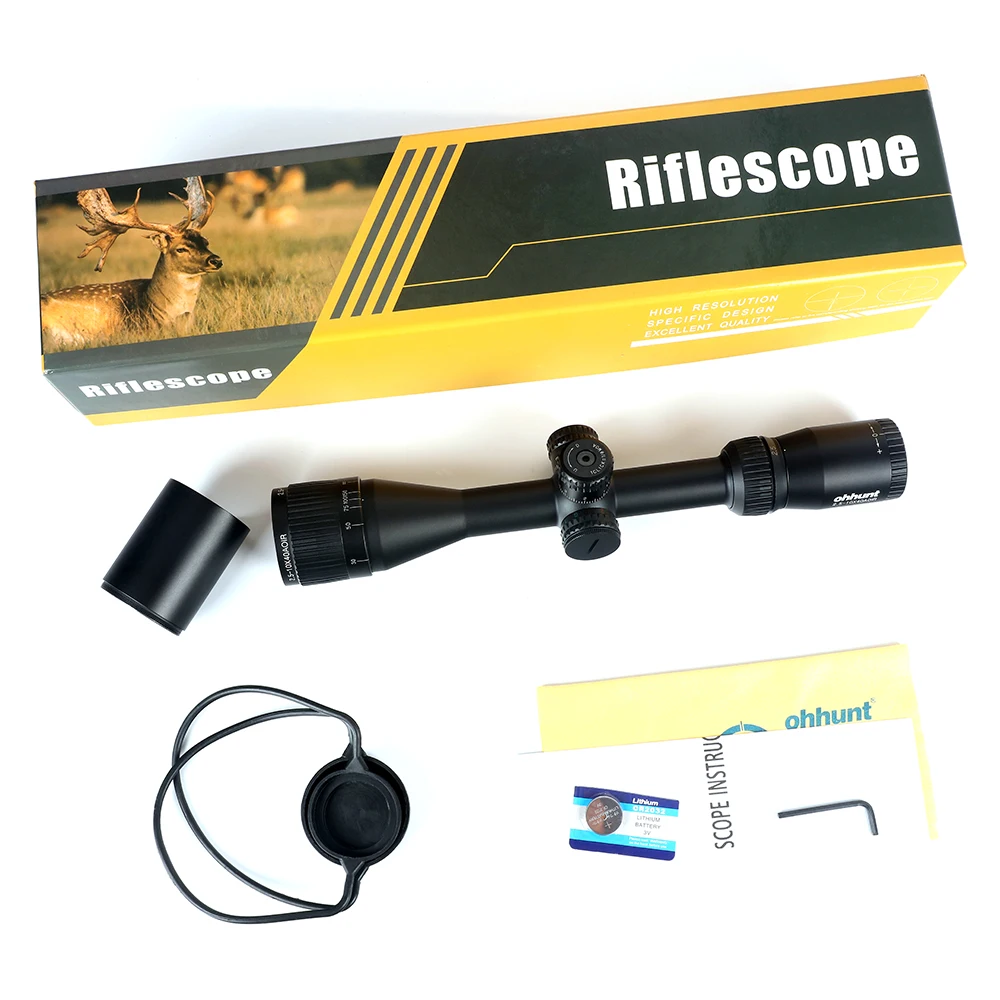 Ohhunt 2 5 10X40 aлампа Охотничья модель полумил ДОТ R/G/B светящаяся сетка редуктор сброс