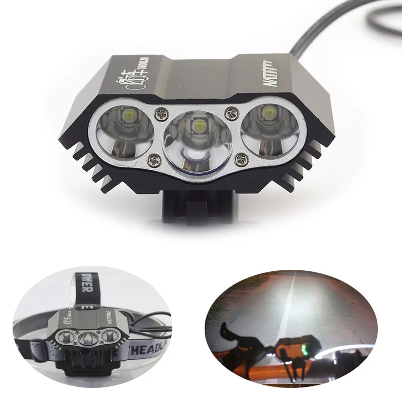 buy Powerful T6 led Headlamp Frontal LED Head Lamp Flashlight Torch Headlight Usb Power Bike Light Bicycle Riding lamps for cycling