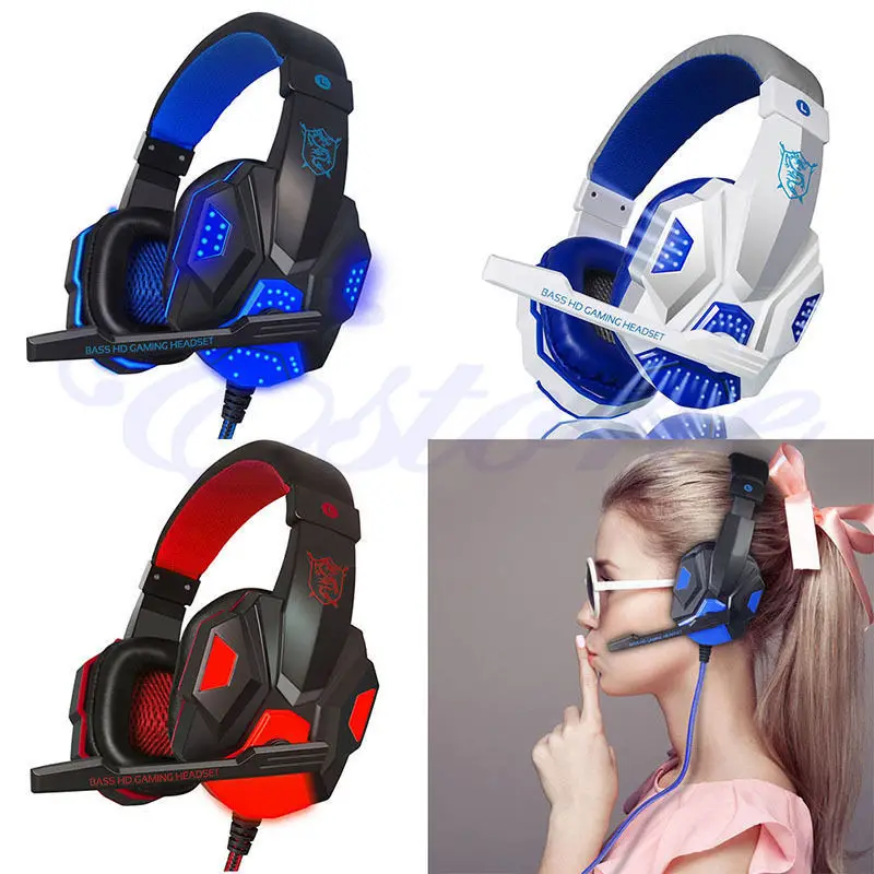 OOTDTY USB 3.5mm Surround Stereo Gaming Headset Headband Headphone with Mic For PC Hot OOTDTY USB 3.5mm Surround Stereo Gaming Headset Headband Headphone with Mic For PC Hot