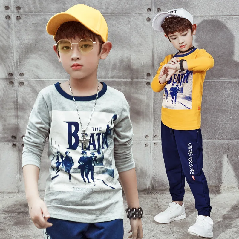 Spring Autumn Kids T shirt Long Sleeves Children Clothes Boys Clothing