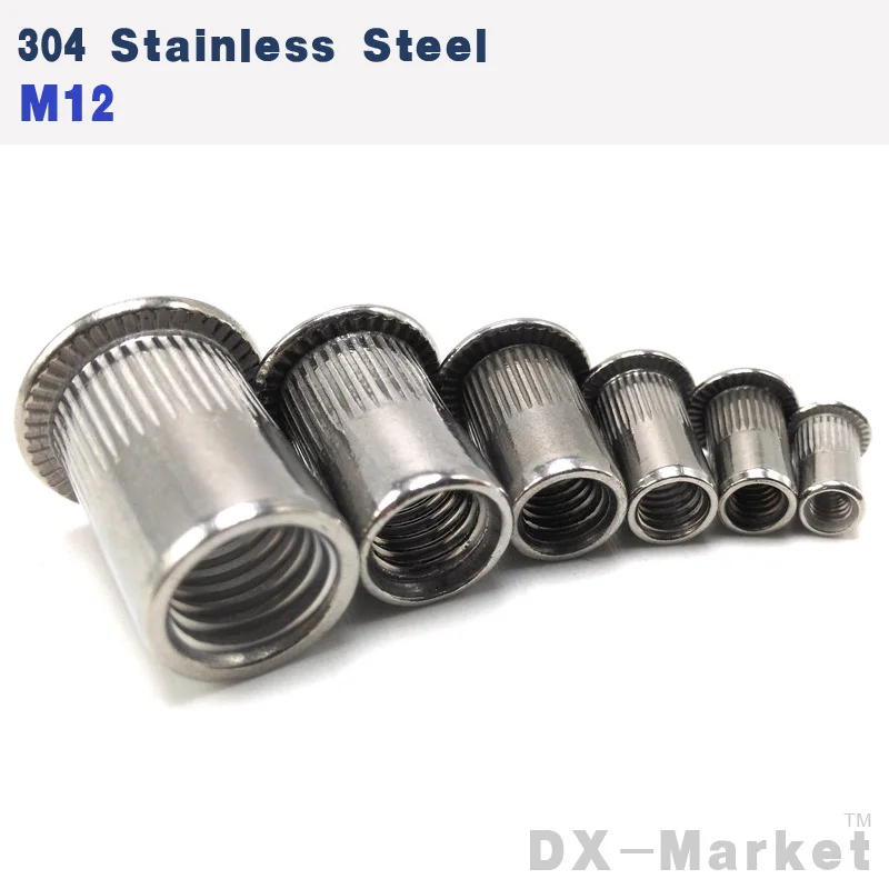 M12 , 20pcs stainless 304 Rivet Nut PEM stainless steel insert nut
