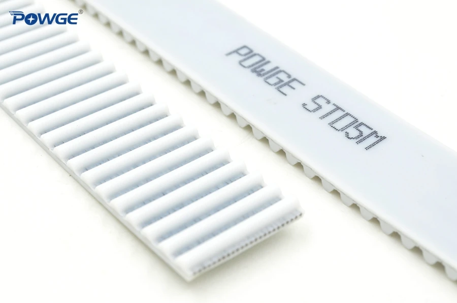POWGE Arc PU белый STD STS S5M открытый ремень ГРМ 15mm Ширина 10/15/20/25/30/50 мм полиуретан сталь