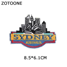 ZOTOONE Sydney Opera House нашивки для одежды железные на вышивке нашивки аппликации Пользовательские наклейки для детей полоски на одежде E