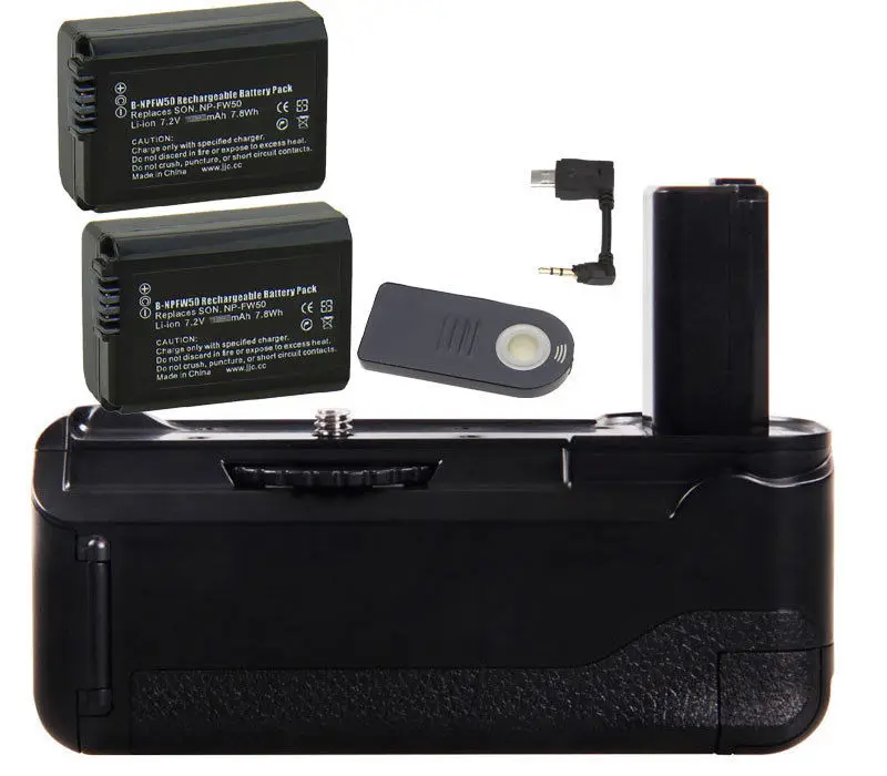 JINTU vertical Battery Grip +2x NP FW50 Batteries + IR Remote kit for