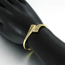 18 К желтое золото ажурный Циркон сплав браслет камень ювелирные изделия модный стиль браслеты геометрический Тип Ювелирные украшения