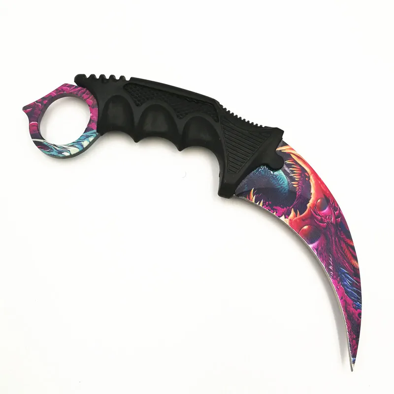 HS инструменты CSGO Karambit охотничий нож в стиле игры "Counter-Strike" выживания тактический коготь нож Карманный Самообороны обидный кемпинг инструмент - Цвет: 3D Monster