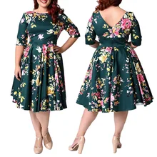 Сари, индийское хлопковое полиэфирное белье, горячее предложение, новинка, Европа, большой размер, женское платье с круглым вырезом и рукавом, с принтом, Свинг, юбка, сексуальное платье