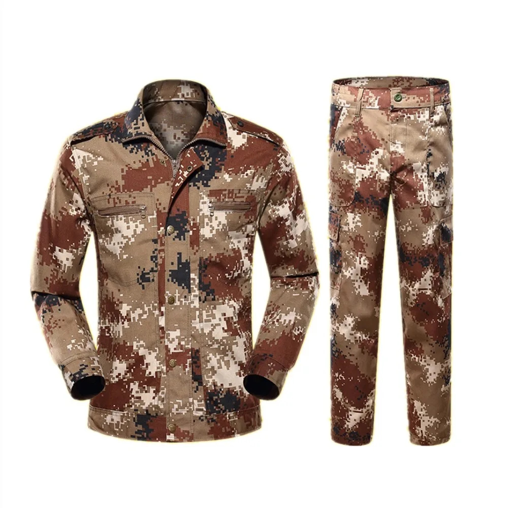 

Army Outdoors Military Uniform Camouflage Tactical Men Clothes Special Forces Combat Shirt Soldier Training Clothes a Set