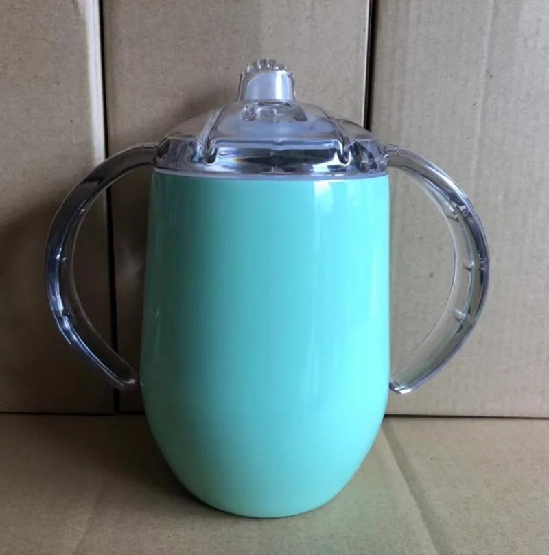 

2019 Sippy cup Spill proof with silicone inside nipple baby mug Baby Pacifier bottles Egg Cups smart Tumbler BPA free Safe drink