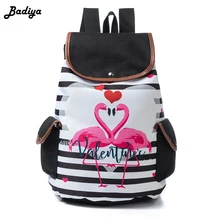 

Fashion Teenager Backpack Flamingo Print Design Travel Shoulder Bag Waterproof Casual Backpack For Girl School Bags Laptop Bag