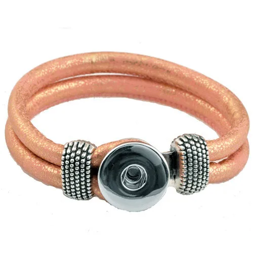 P00003 10 цветов, браслет на кнопке и браслеты, новейший браслет из натуральной кожи для женщин, 18 мм, очаровательные пуговицы, Rivca, ювелирное изделие на кнопке