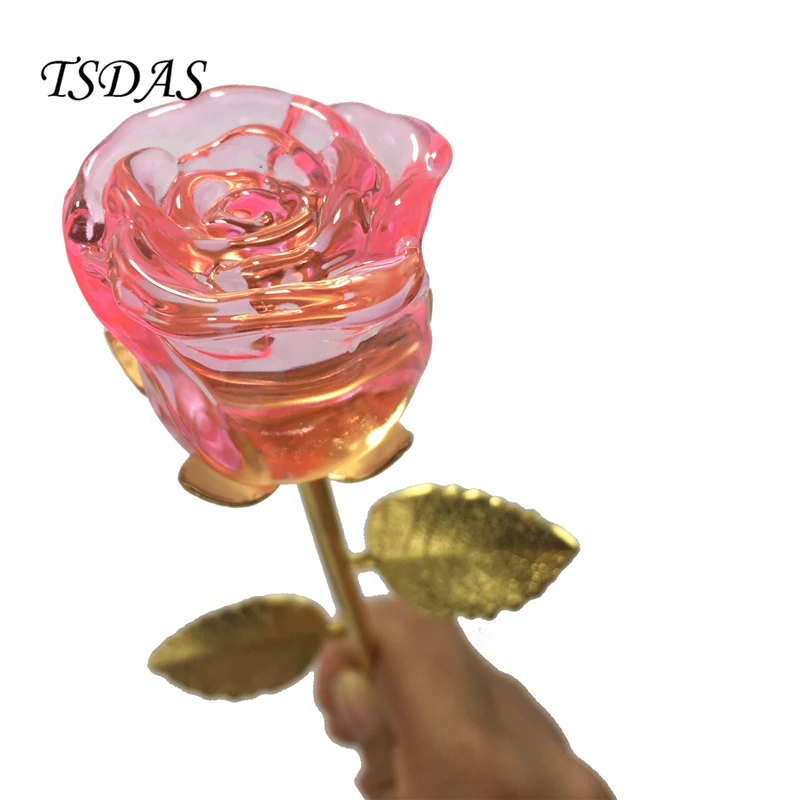 1 шт. Подарочная коробка с розовыми и золотистыми кристаллами|flowers for|rose flowercrystal