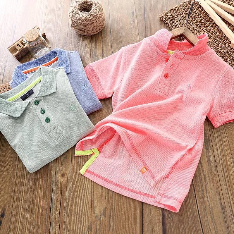 

Baby Boys Short-sleeve Polo Shirts 2018 New Children Clothing Kids Casual Cotton Tee Shirts Boys Top Tees Baby Clothes 3-9 Years