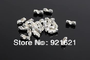 

7 x 3mm 600Pcs/lot Silver Plated Ball Chain Connectors Clasps D0304