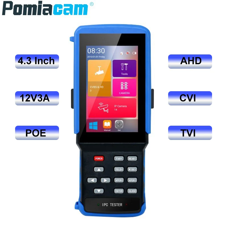 

FREE SHIPPING 9310 HD1080P Video Monitor Tester CCTV tester with Analog,IPC,WIFI,PTZ,TF,12V output H.265 4K Network Cable Tester
